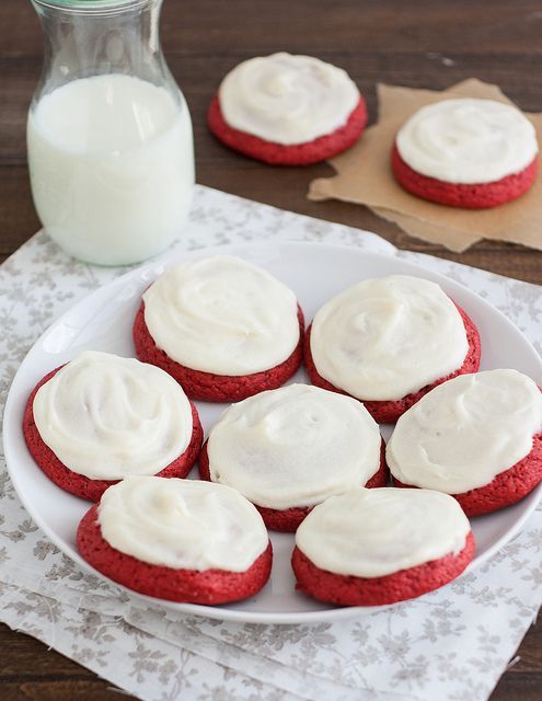 Red Velvet Cookies with Cream Cheese Frosting – Traceys Culinary Adventures