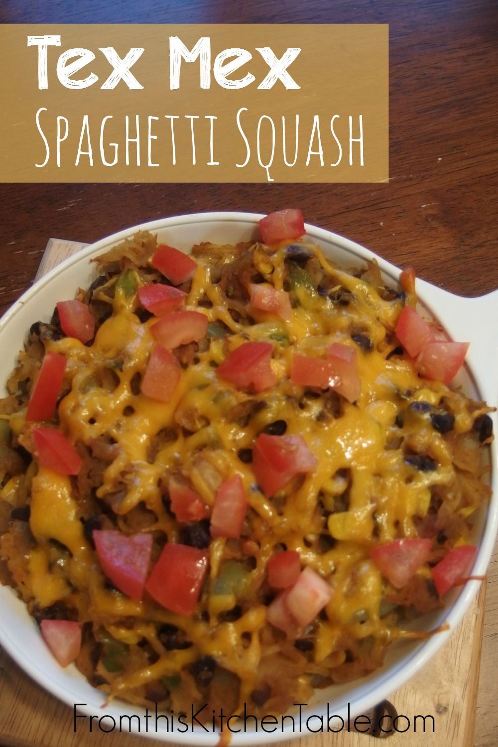 Super yummy and easy Tex Mex Spaghetti Squash! My FAVORITE spaghetti squash recipe – must make while its squash season. (Can be