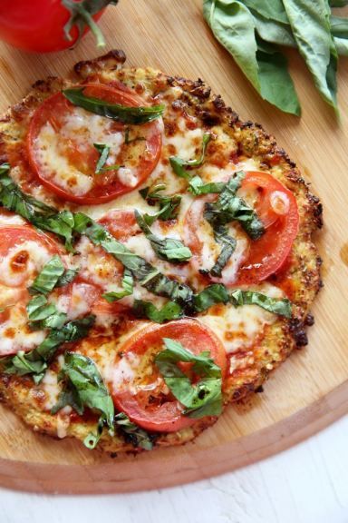 The BEST cauliflower pizza crust. I was both surprised and amazed at how yummy this was! (Bonus: kids ate it with no complaints!)