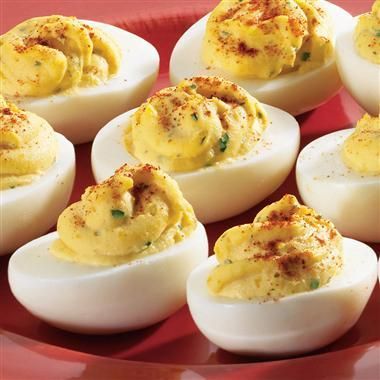 There are endless varieties of deviled eggs!  Make up a tray of any from Dana Carpender’s recipes and watch them get gobbled up.