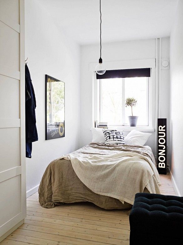 18 Absolutely Beautiful Tiny Bedrooms via @Domaine