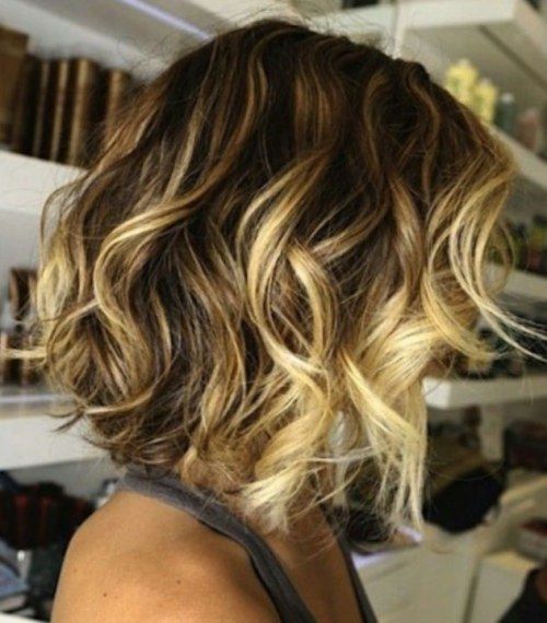 25 Medium Length Hairstyles You’ll Want to Copy Now. Love the curls and blond highlights.