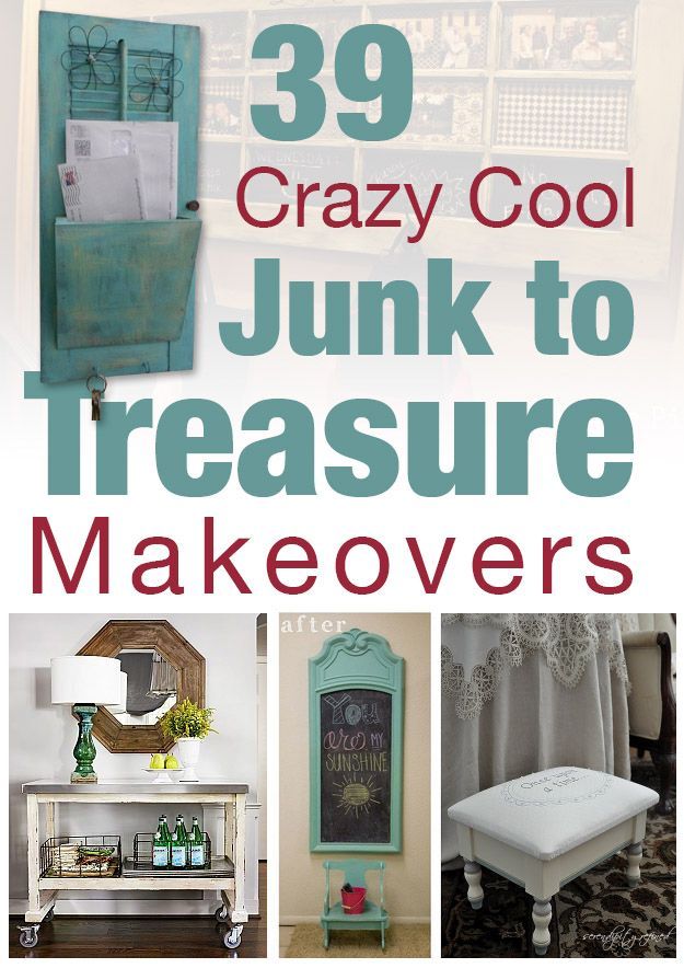 39 Fabulous Junk to Farmhouse Styled Treasure Makeovers! I like mirror in the bottom left pic