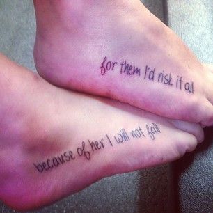 40 Beautifully Touching Mother/Daughter Tattoos #23 would be cute on the inside of middle finger on left hand