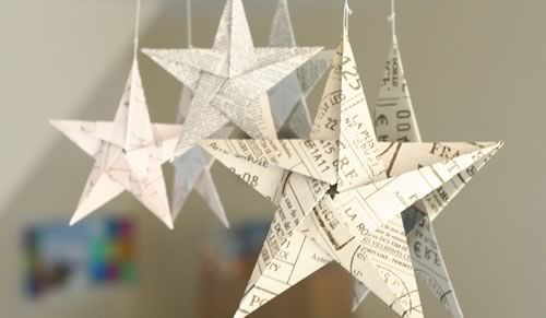 5 pointed origami star Christmas ornaments – step by step instructions