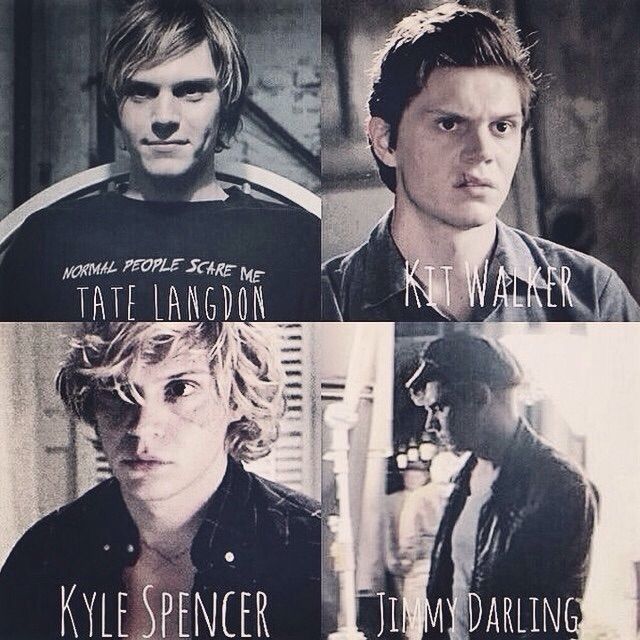 All of his 4 seasons characters – American Horror Story: Murder House, Asylum, Coven, and Freak Show