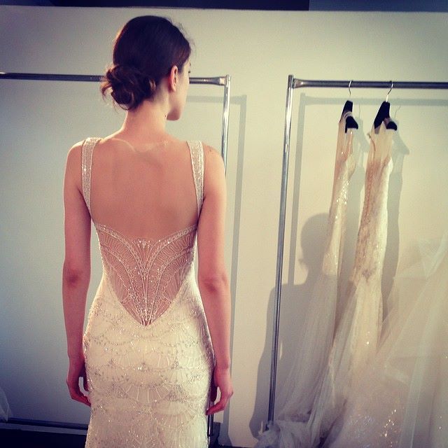 Breathtaking back. Gown by Kenneth Pool