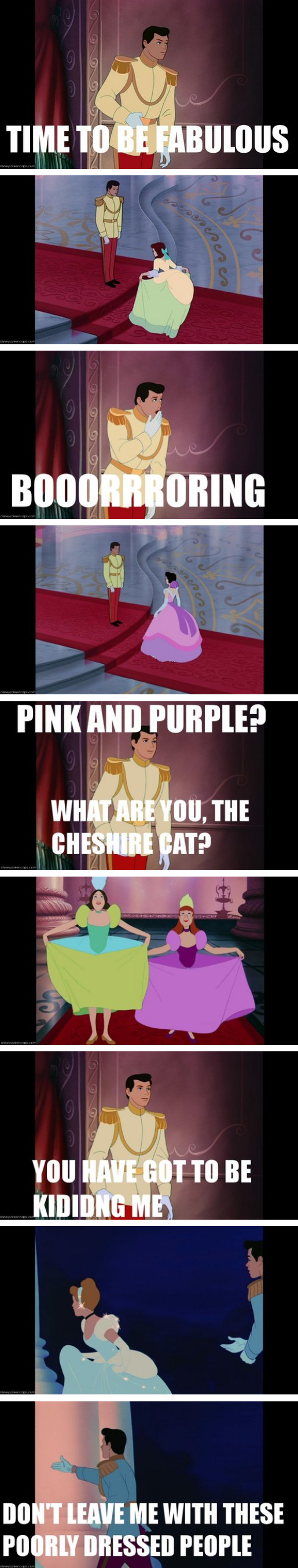 Cinderella is actually the story of one man on a mission to find a fashionably dressed woman.