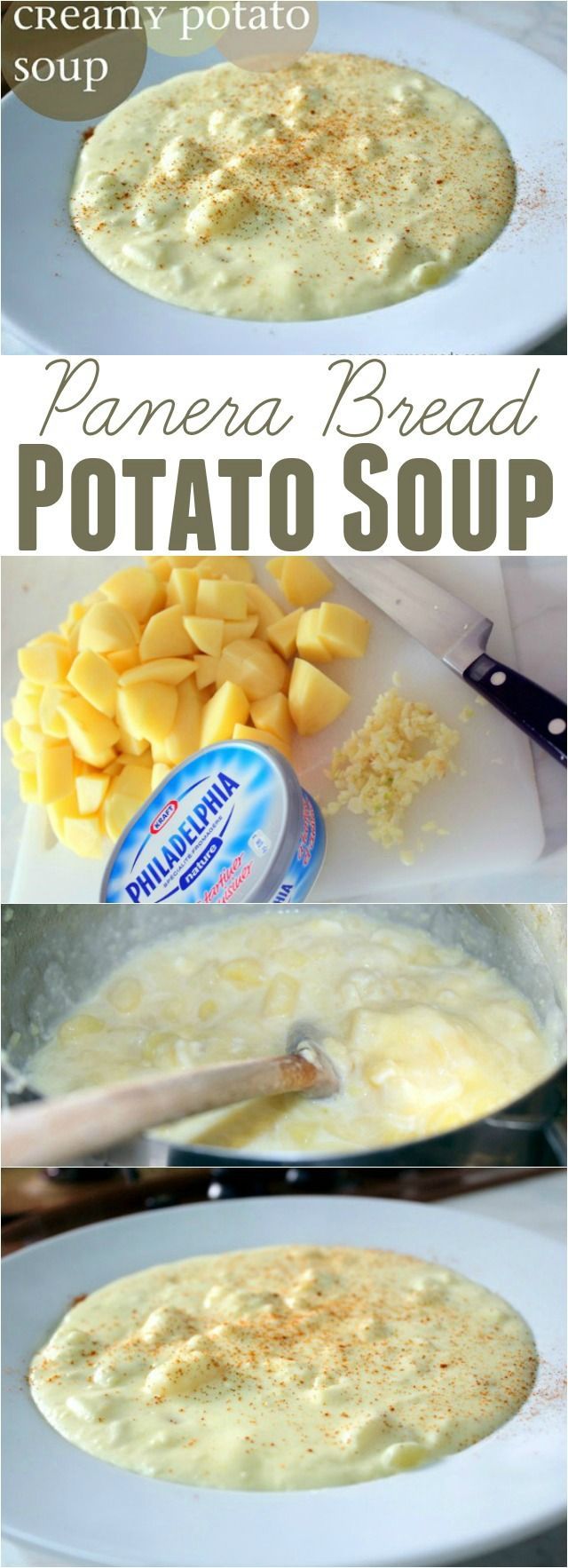 Copy Cat Panera Bread Potato Soup ~ Super simple, creamy and delicious…  It’s a winner!