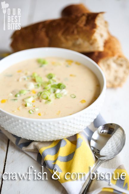 Crawfish and Corn Bisque from Our Best Bites—you can make it in less than 30 minutes! If crawfish isn’t your thing (or you can’t