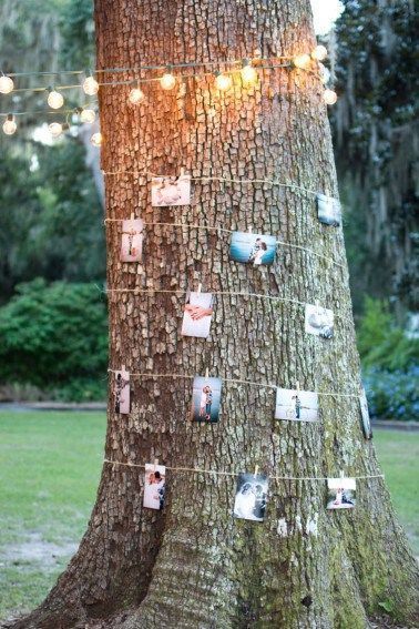 Creative ideas to showcase loving memories at an outdoor social gathering.