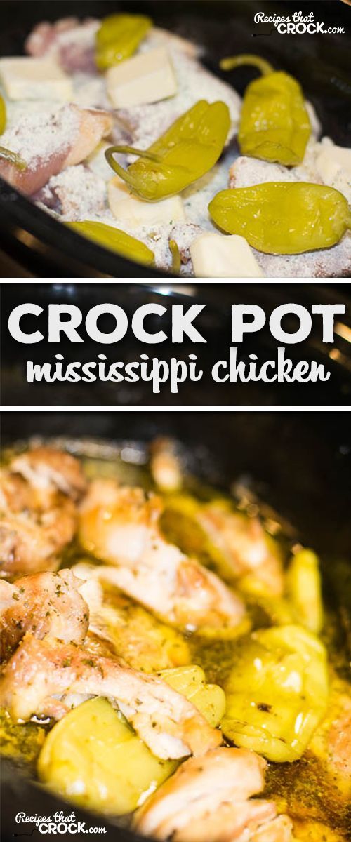 Crock Pot Mississippi Chicken Thighs: We took one of our favorite roast recipes and turned it into a delicious chicken dish!