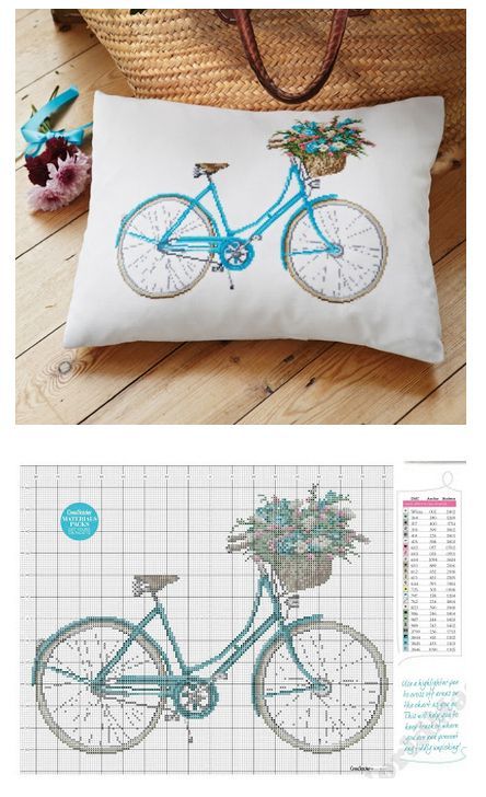 Cross-stitch | Retro bicycle