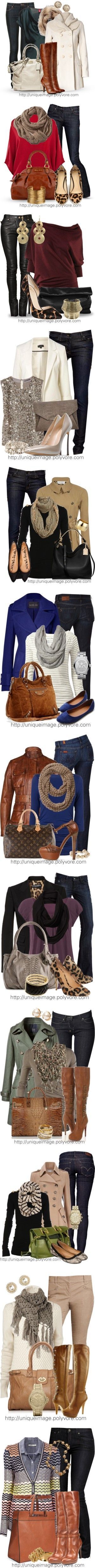 Fall/Winter Outfit Ideas. Lots of fab ideas here.