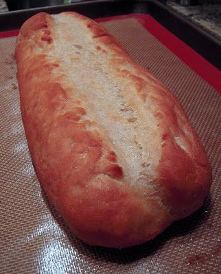 Homemade Baguette – on the table in under an hour! Great weeknight homemade bread recipe. Tastes great!