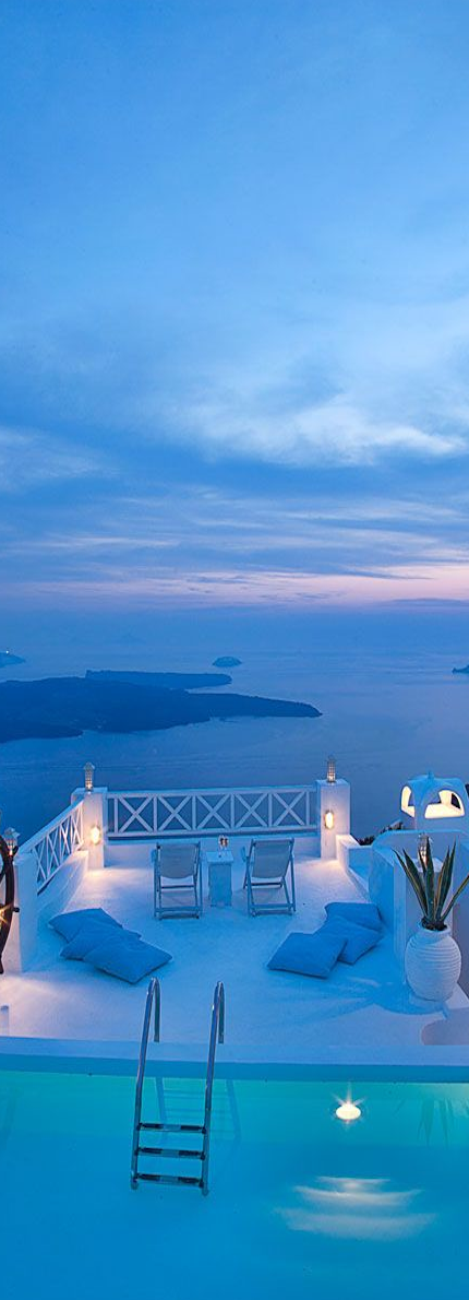 Hotel on the Rocks….Santorini, Greece .**