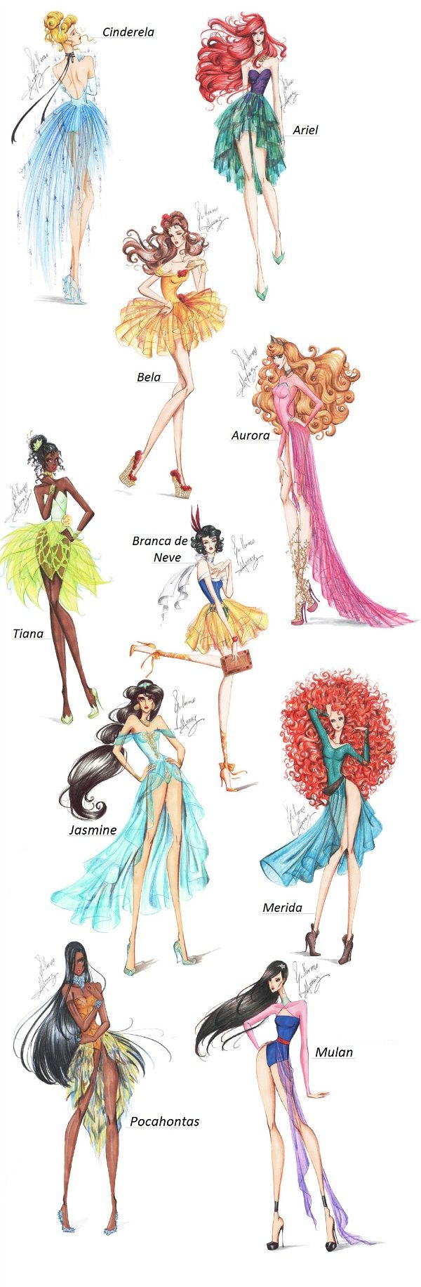 If the Disney Princesses were modern day models