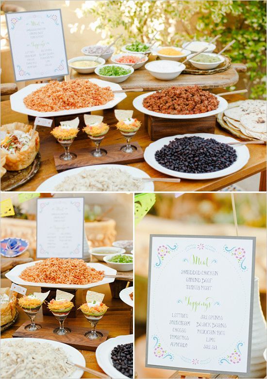 I’ve had family over for a taco buffet, but not like this amazing taco bar! !  How to set up a taco bar