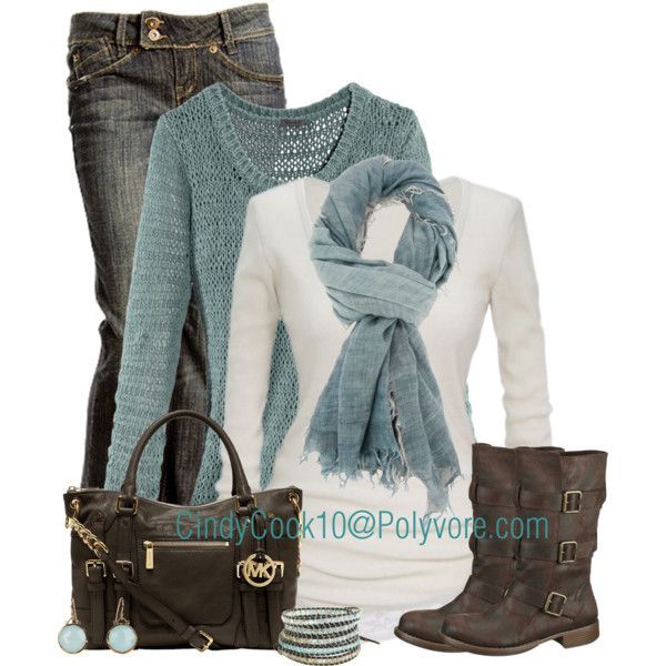 Jeans and sweater, created by cindycook10 on Polyvore