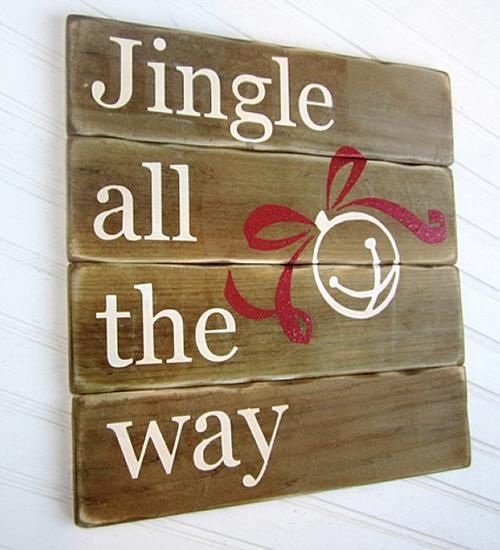 Jingle All the Way Holiday Sign — Add Holiday Color and Cheer to a Wood Sign with @DecoArt Americana, Craft Twinkles and