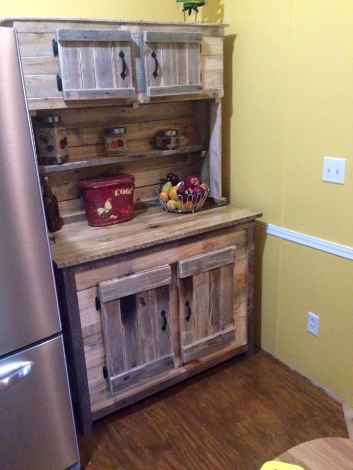 Kitchen #Hutch Made From Pallets | 101 Pallet Ideas