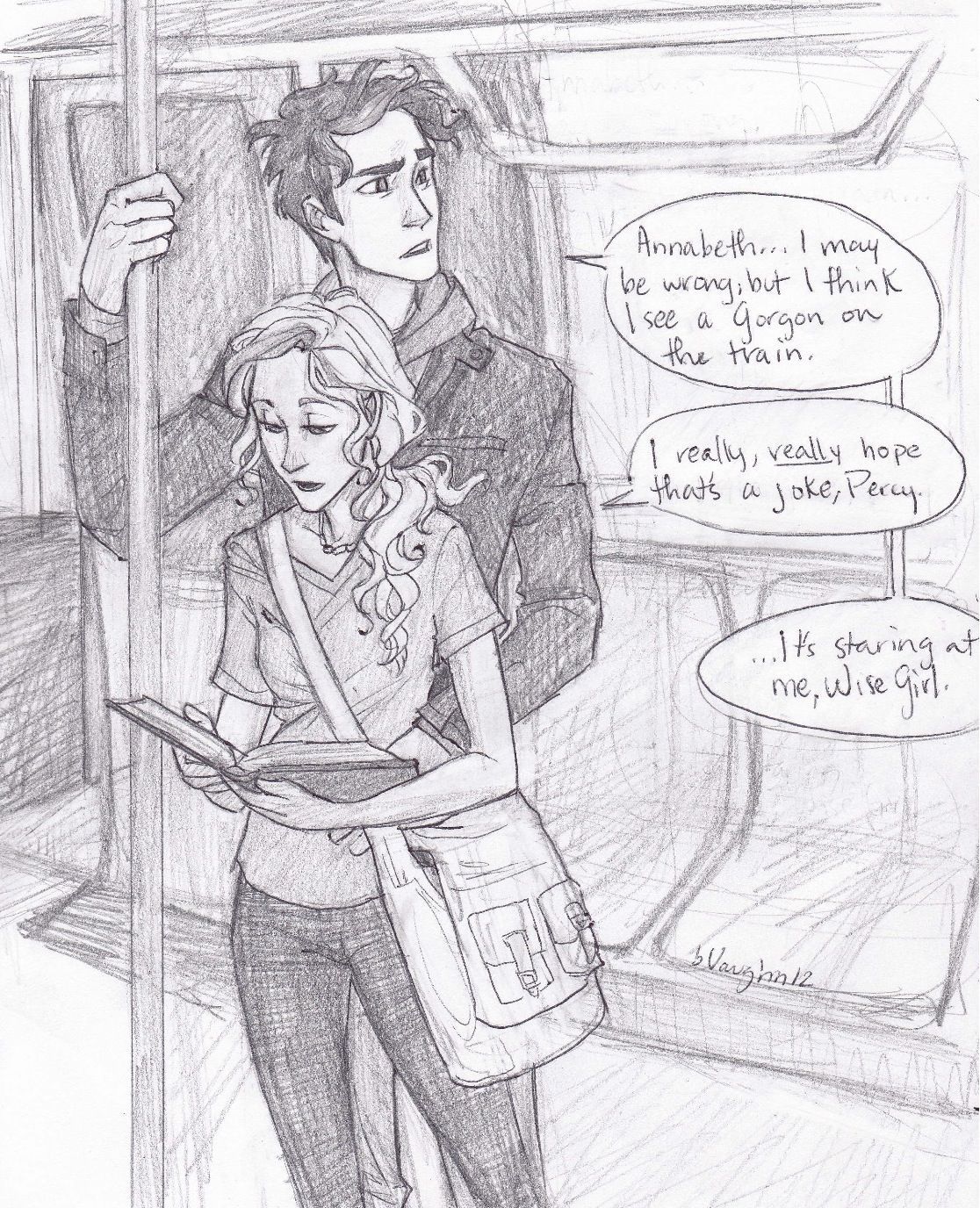 ok this is exactly what percy and annabeth look like in the book!! THANK YOU BURDGE!!!