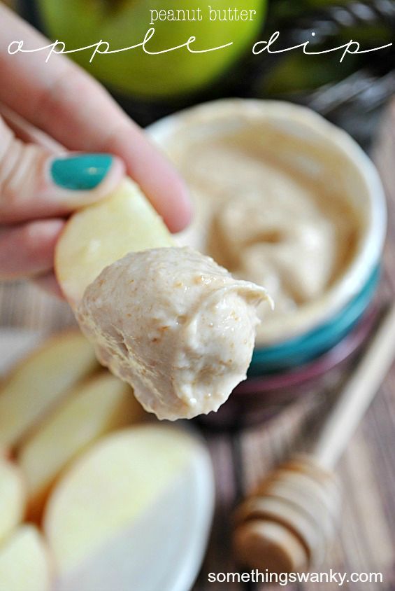 Peanut Butter Apple Dip {protein packed  but tastes like dessert!} …greek yogurt, honey and PB.