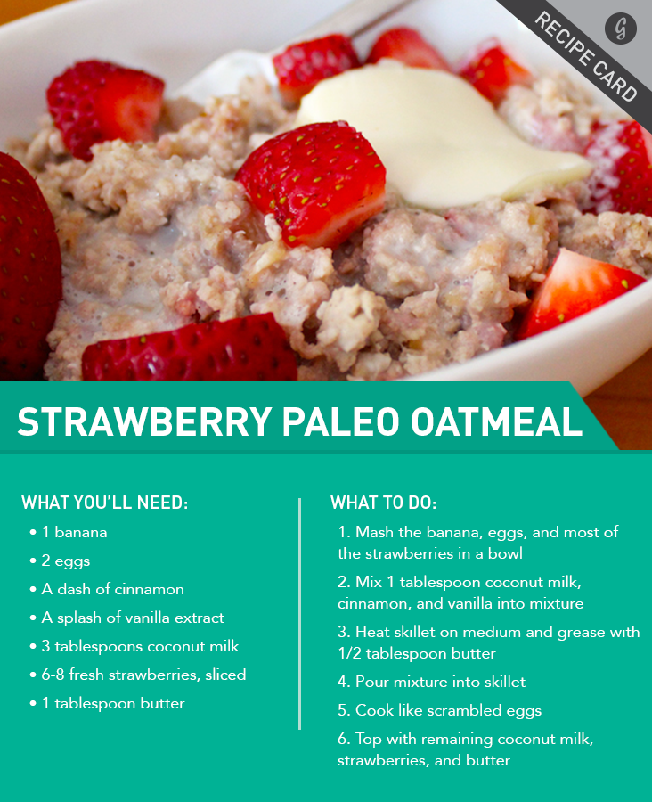 perfect, I eat oatmeal at least 5 days a week…. Recipe: Strawberries and Cream Paleo Oatmeal