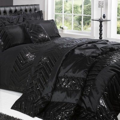 Shimmer Black Bedding – Matching Items Available
