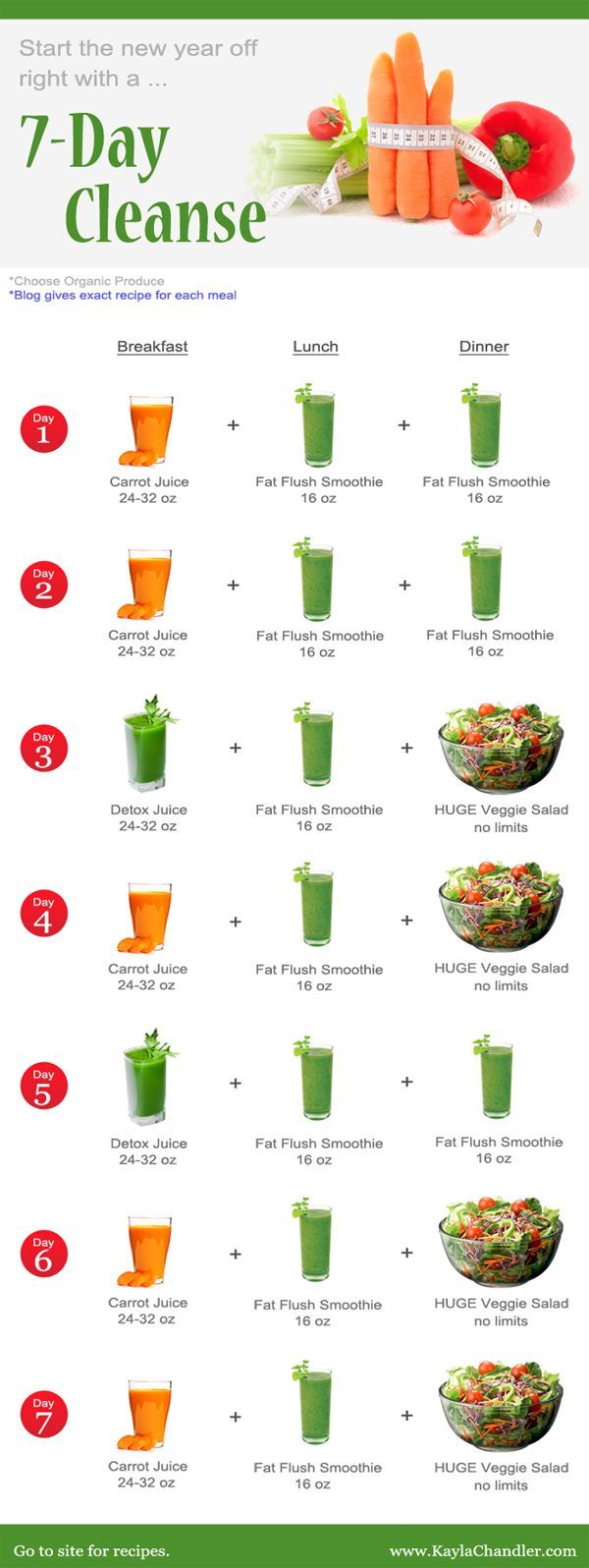 Start the New Year Off Right with a 7-Day Detox Cleanse (and lose weight!) | Kayla Chandler