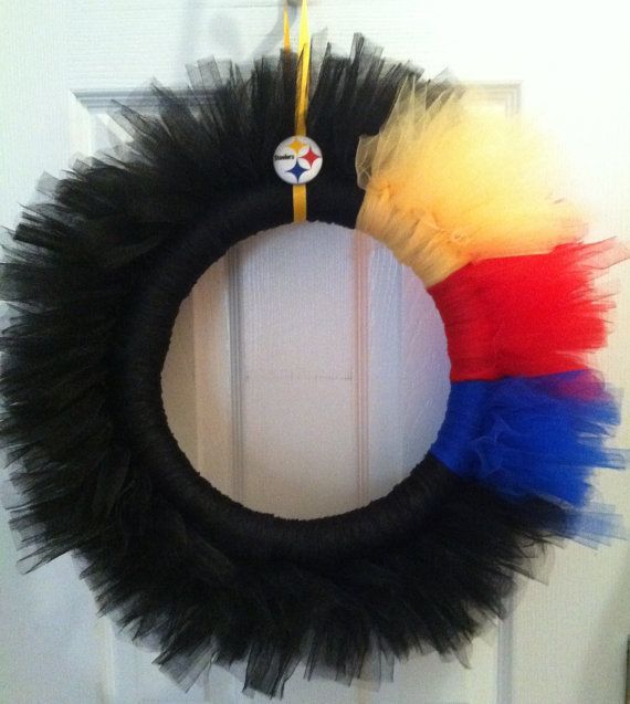 Steelers wreath, but I may not be able to hang it on our door lol