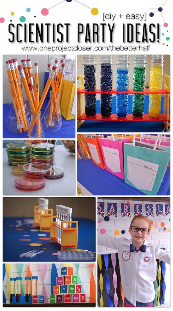 SUPER cute Scientist party with experiments, DIY, treats, accessories and more – SO SO fun!
