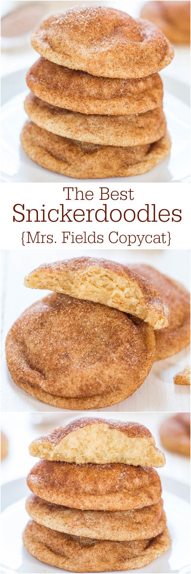 The Best Snickerdoodles – Soft, pillowy puffs that are so irresistible! The closest recipe to Mrs. Fields snickerdoodles that