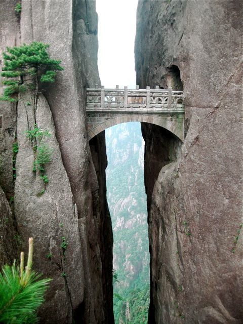 The Bridge of Immortals, Huanghsan, China.