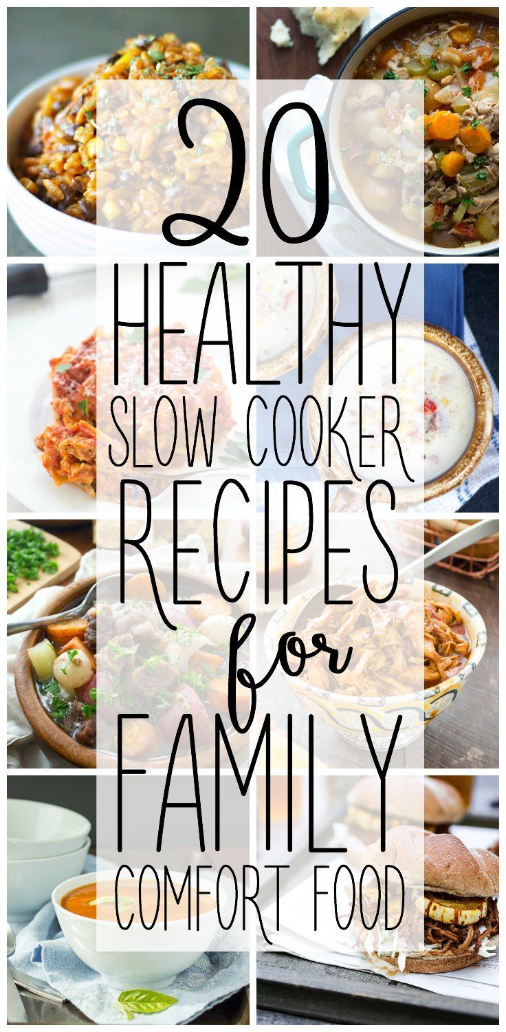 The holiday season is busy and full of treats, so let these 20 Healthy Slow Cooker Recipes for Family Comfort Food take over your