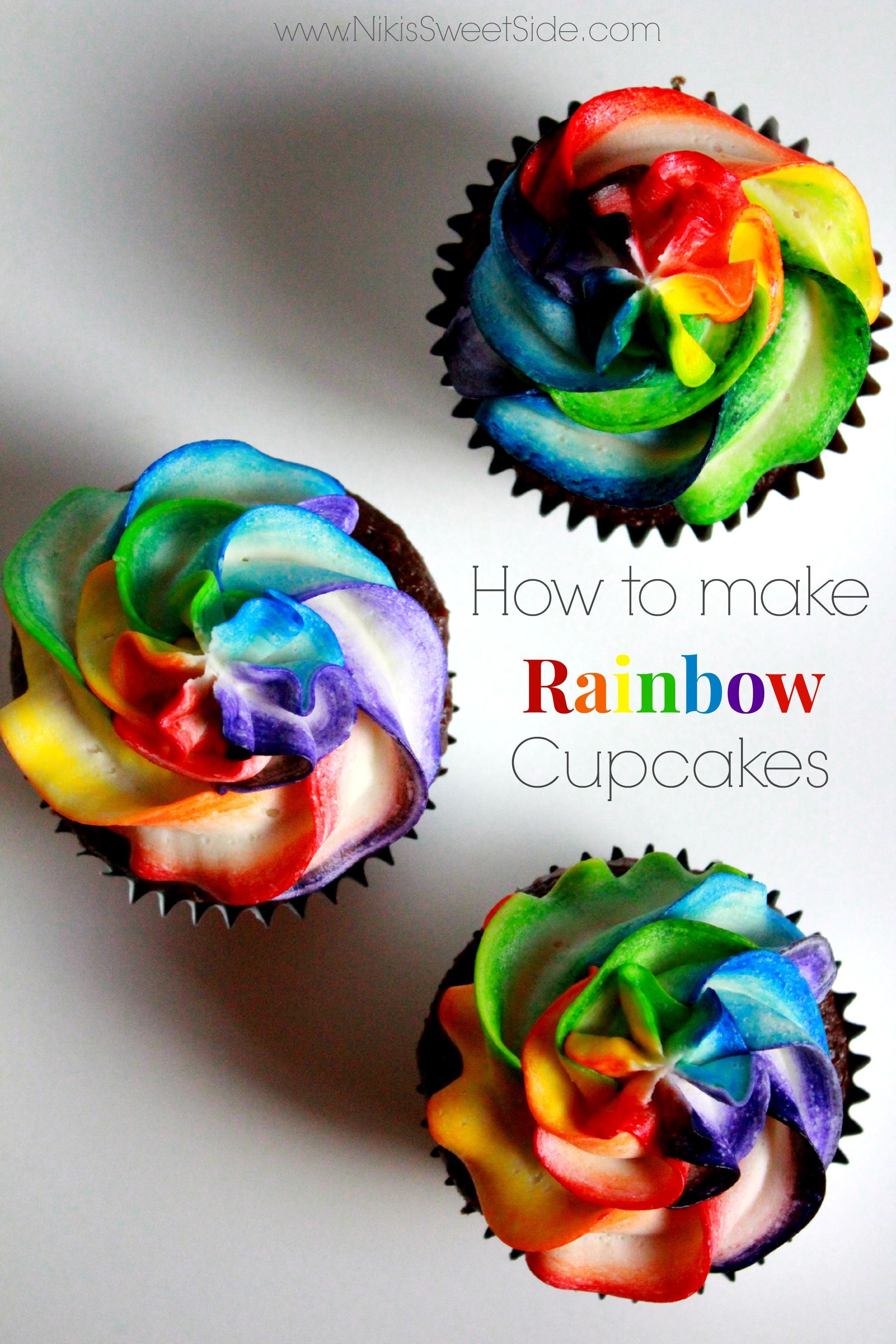 This is a short tutorial on how to make your own Rainbow Cupcakes! How cool are those? And pretty! Well, I’ve received a lot of