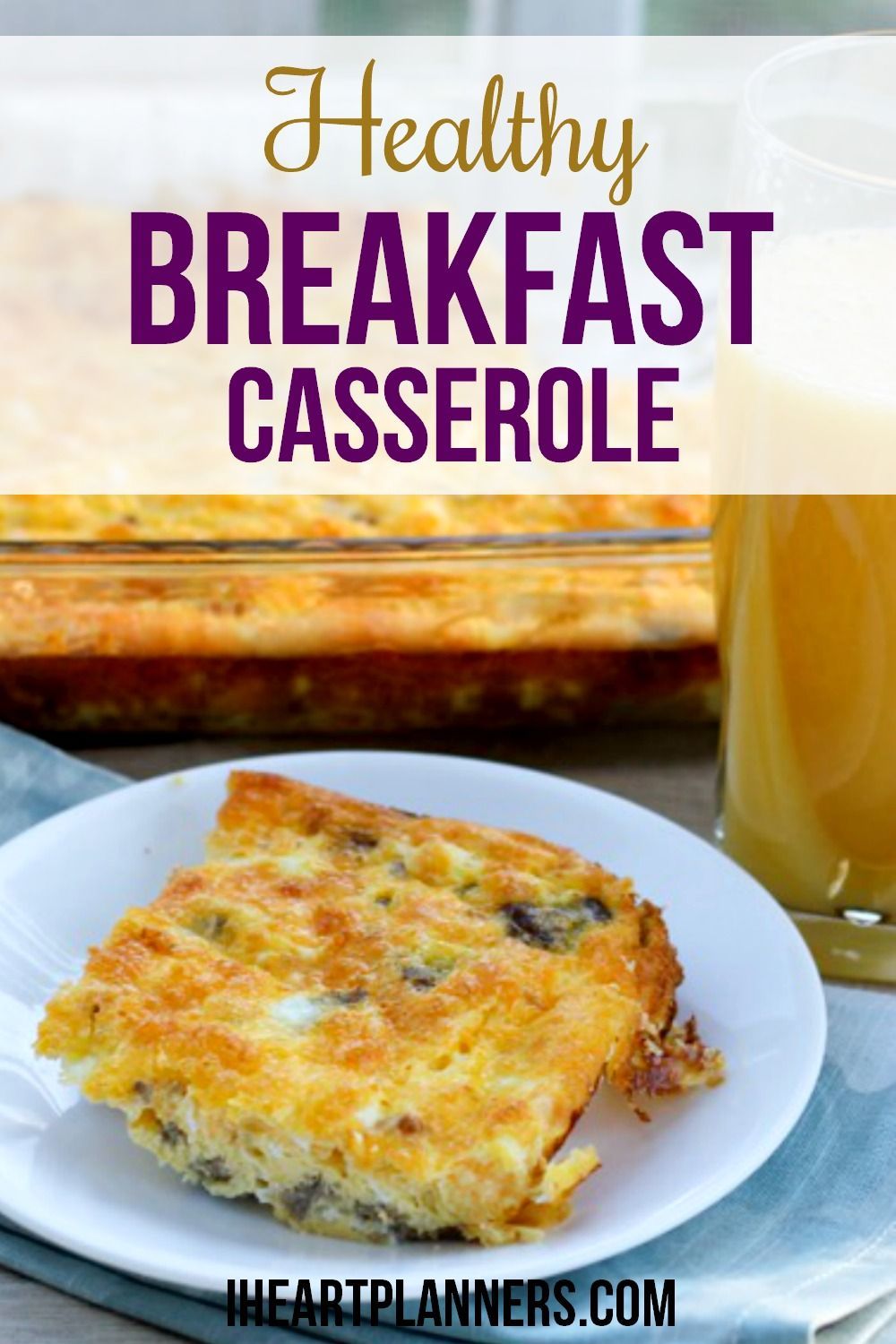 This tasty and healthy breakfast casserole is a great breakfast alternative to cereal. Enjoy this egg and vegetable bake that is