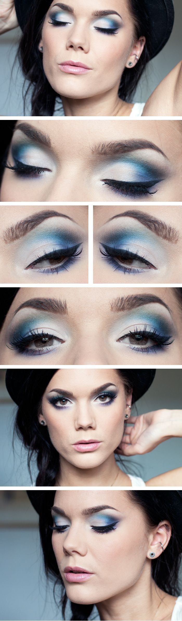 Today’s Look : ” Just give me a reason” -Linda Hallberg ( a beautiful mix of blues and violets and icy white/silver) 04/28/13