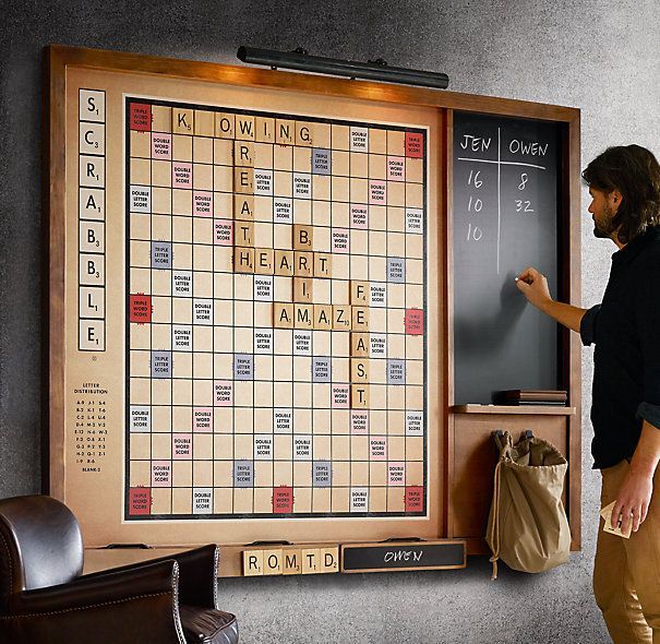 Wall Scrabble® Would be SO awesome for the cottage… if only there were a spare wall, and a spare $1500