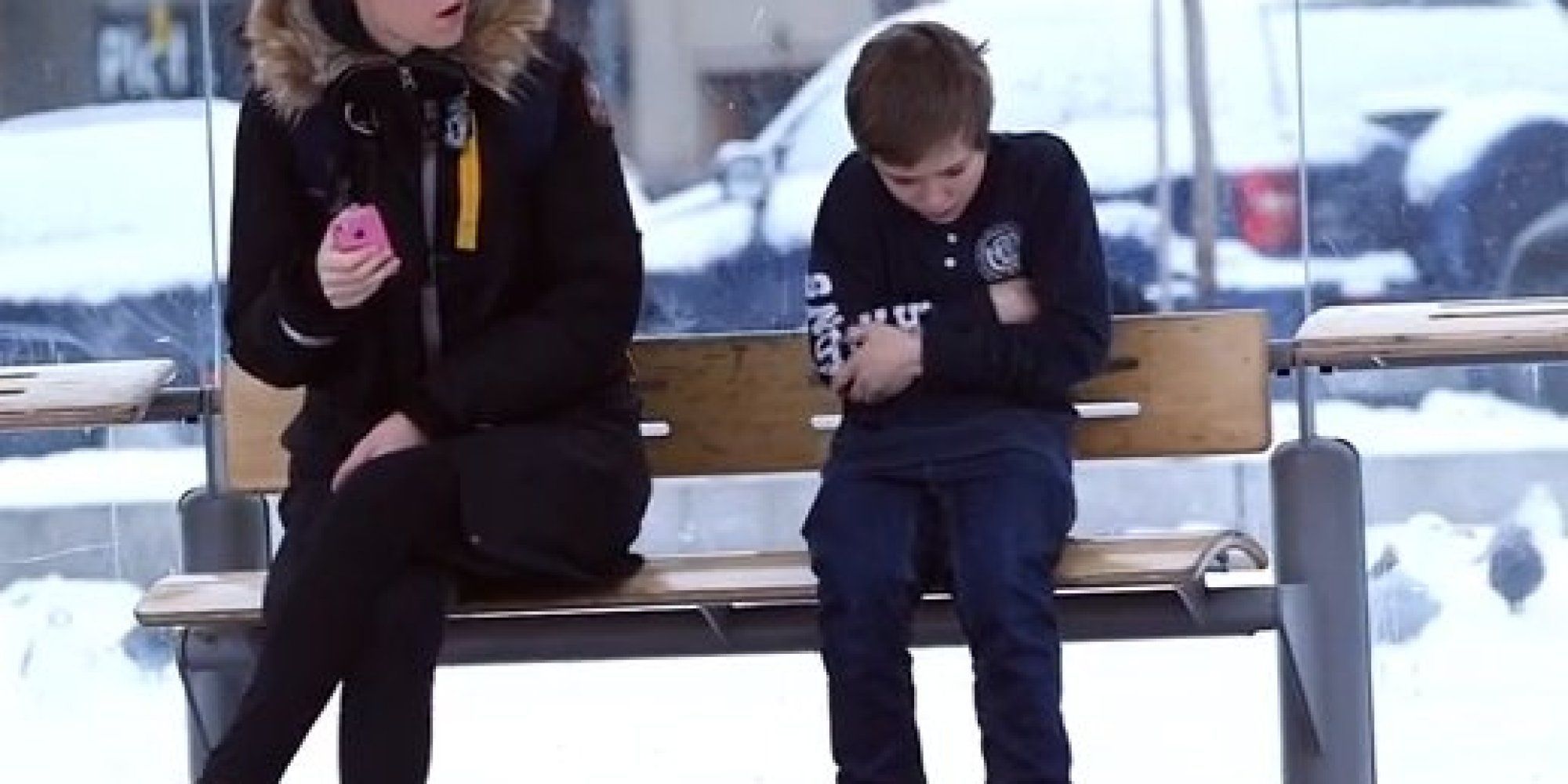 what happened when strangers saw a little boy shivering outside with a coat