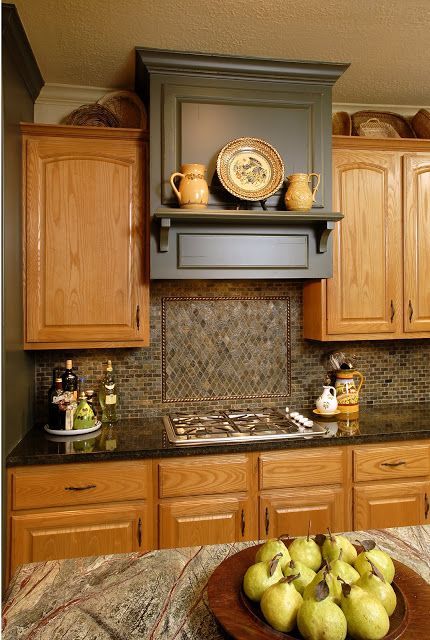 What To Do With Oak Cabinets — DESIGNED w/ Carla Aston  It is amazing how good these medium oak cabinets look with some dark