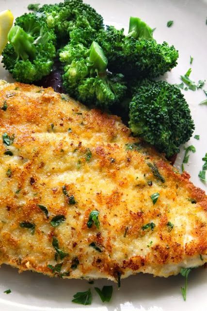 Baked Parmesan Garlic Chicken!!  Boneless chicken breasts are coated in a flavorful blend of  cheese and spices for a wonderful