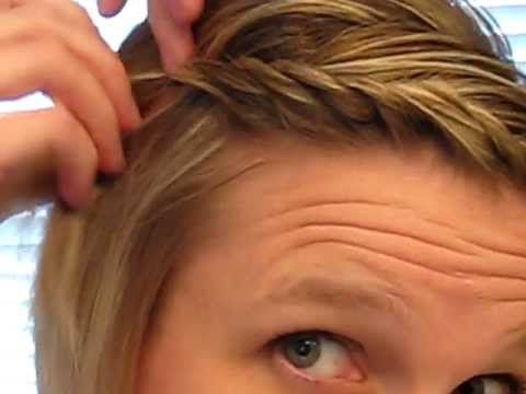 Bangs – Quick 2 Stranded Twist. Even for short bangs! Shows how to use the bobby pin so it will stay (backward then insert toward