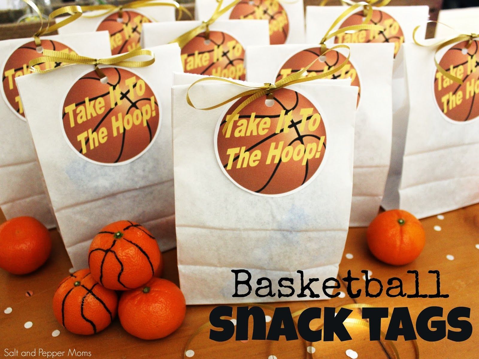 Basketball Snack Tags. Printable!