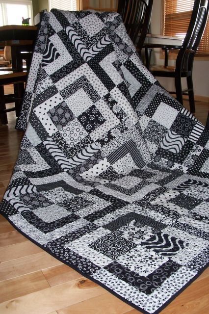 black and white quilt…stunningly different!