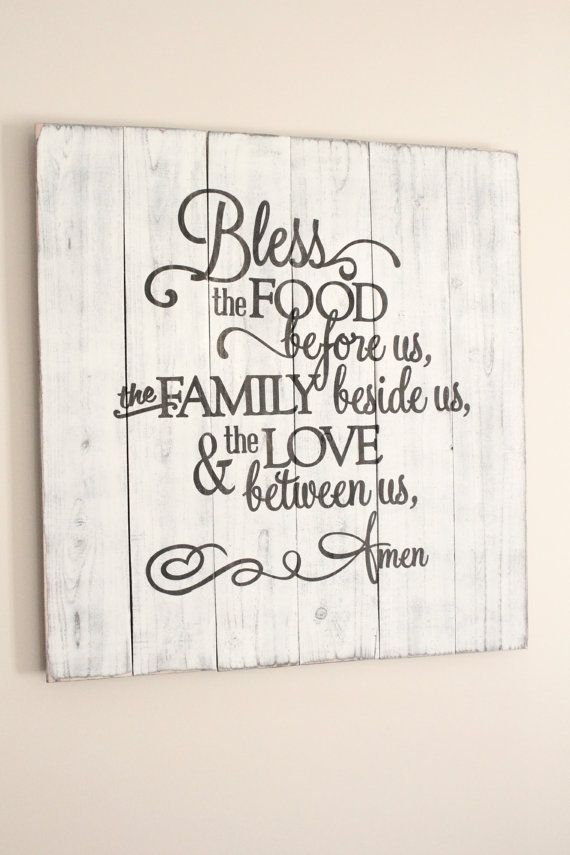 Bless the food before us rustic sign. To order,  email me at jenniferann1015@g…