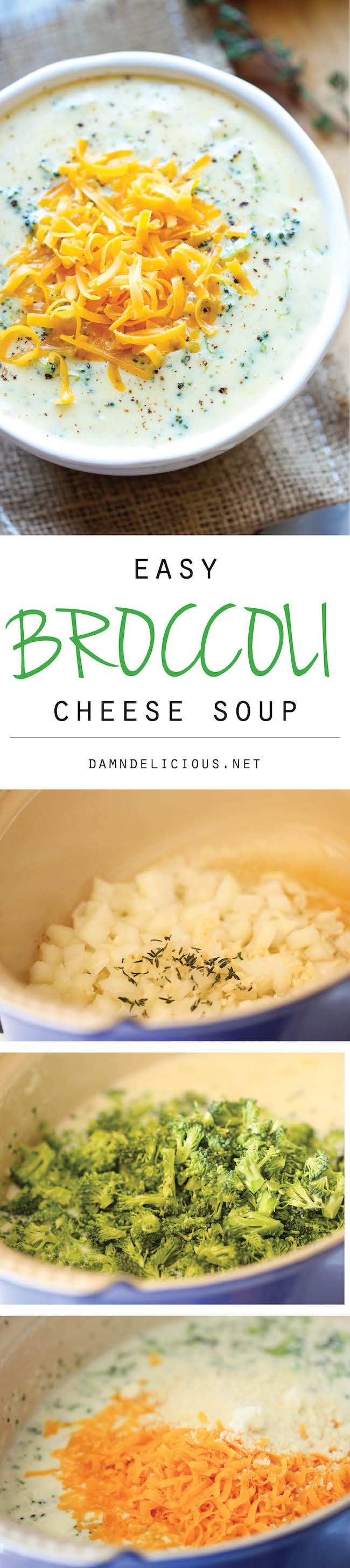 Broccoli Cheese Soup – So amazingly warm and cheesy, and you easily make this in less than 30 min. Perfect for those busy