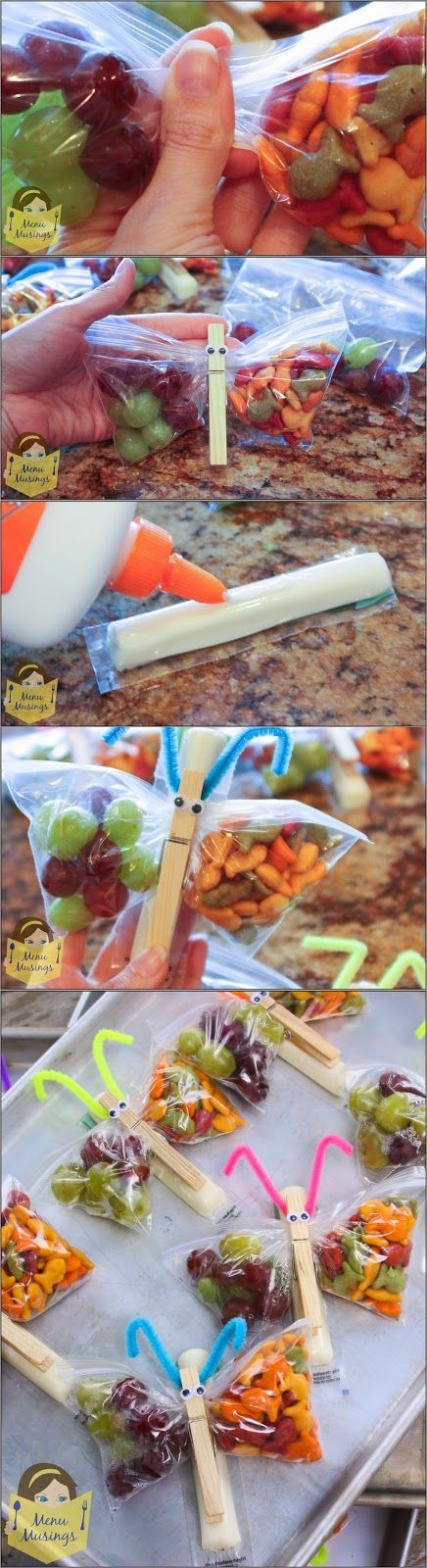 Butterfly Snack Bags – an easy, healthy, and fun classroom snack for your kids.  Step-by-step photos.  You are limited only in