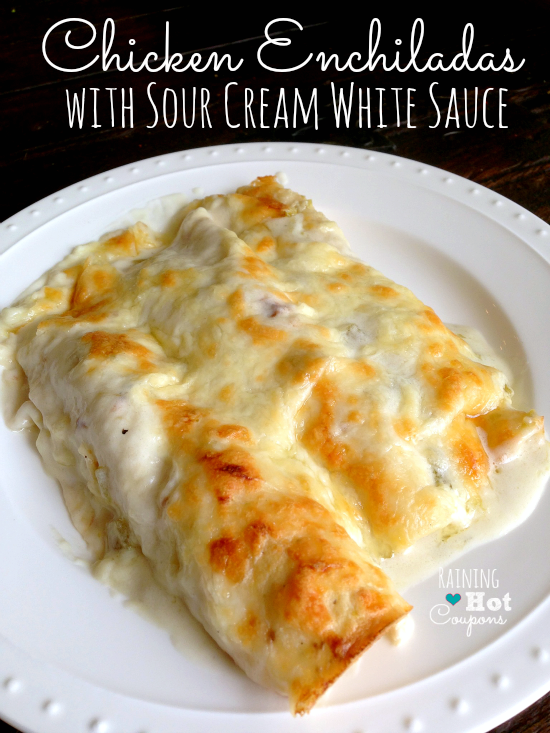 Chicken Enchiladas with Sour Cream White Sauce. Incredibly simple, more so than I anticipated. So very very very good.