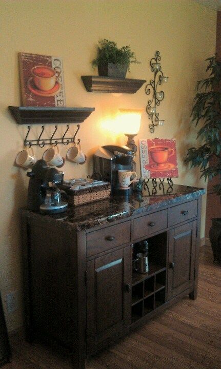 coffee station ideas…Love this! Wish I had a place for this!
